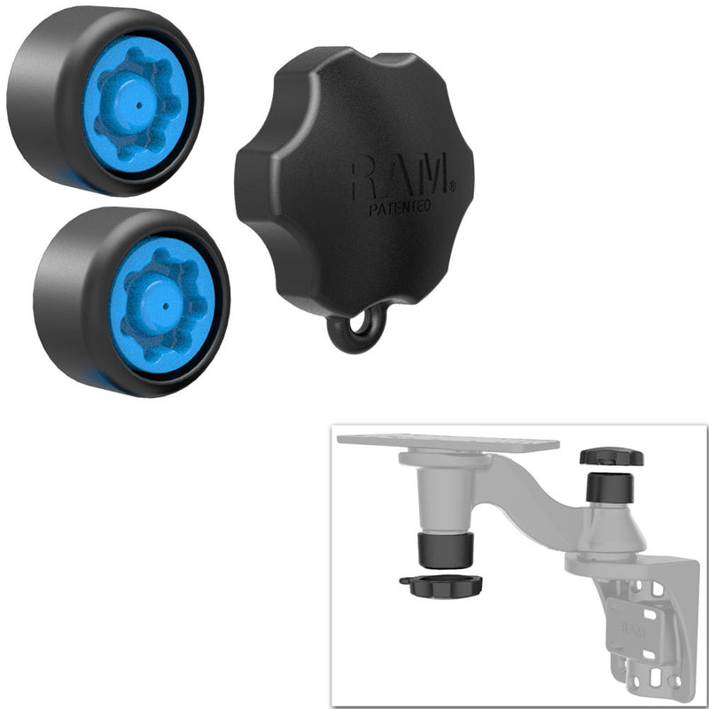 Load image into Gallery viewer, RAP-S-KNOB-109U - RAM Mounts Pin-Lock Security Kit for Single Swing Arm Mount