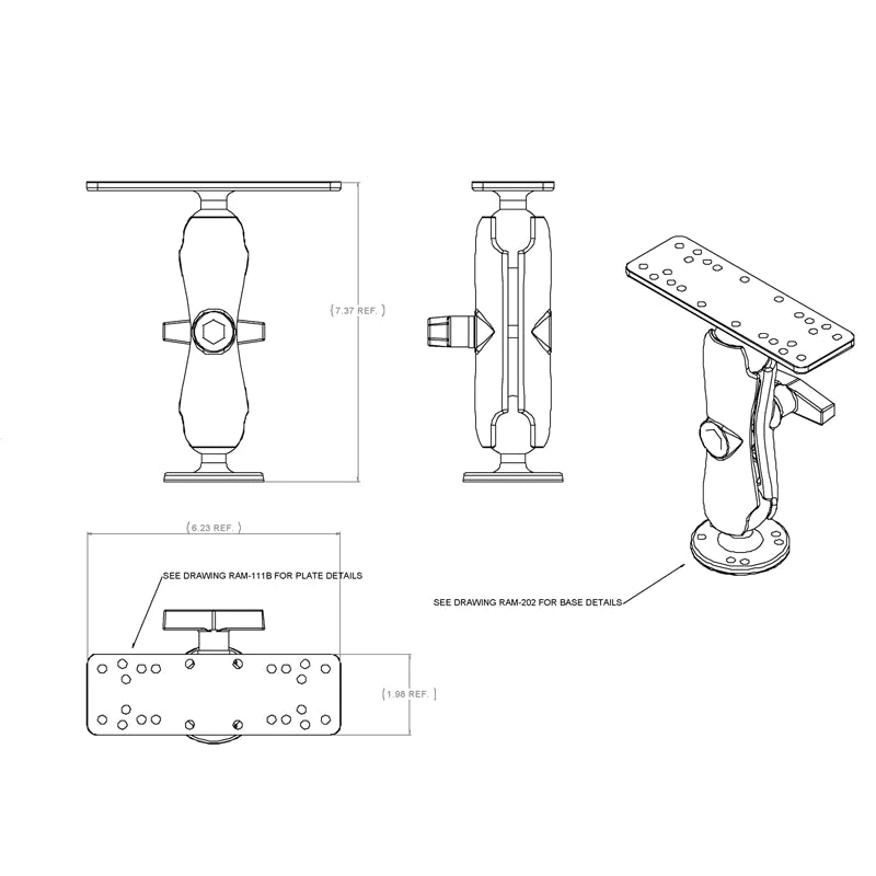 Load image into Gallery viewer, RAM-111U - RAM Mounts Universal Fishfinder Mount