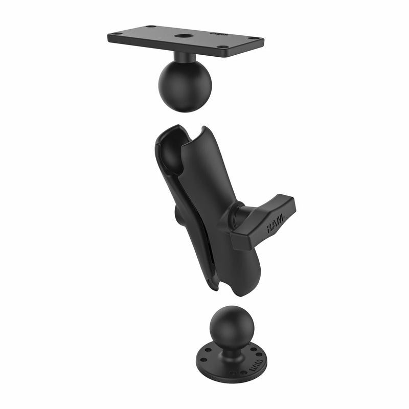 Load image into Gallery viewer, RAM-202-24-202U - RAM Mounts Drill-Down Double Ball Mount for Humminbird Helix 7