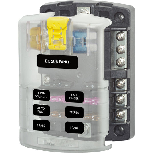 ST Blade Fuse Block With Negative Bus<span> - </span>6 circuits