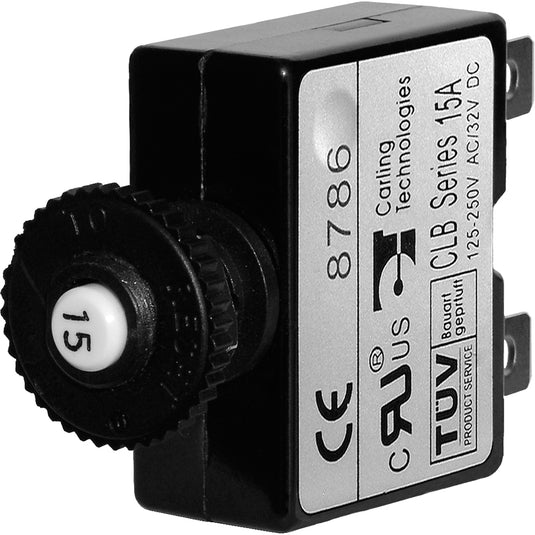 Push Button Thermal with Quick Connect Terminals<span> - </span>15A