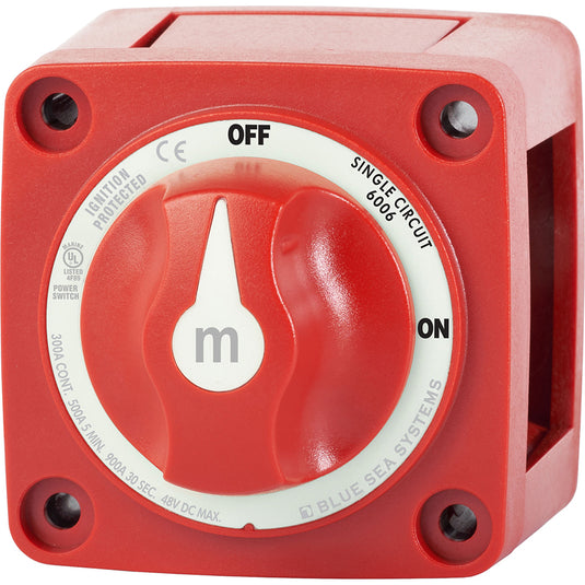Interrupteur de batterie marche/arrêt série m-Series à circuit unique avec bouton