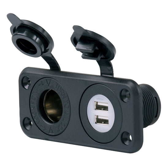 SeaLink Deluxe Dual USB Charger And 12V Receptacle