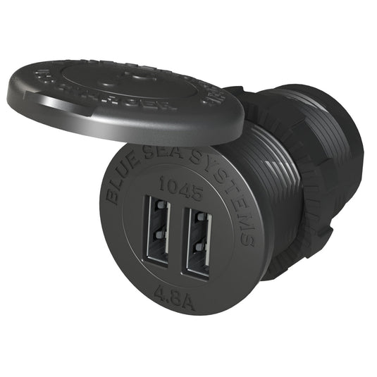 12-24V Dual USB Charger Hole Mount