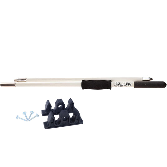 12' King Pin Anchor Pole (2-Piece)<span> - </span>White