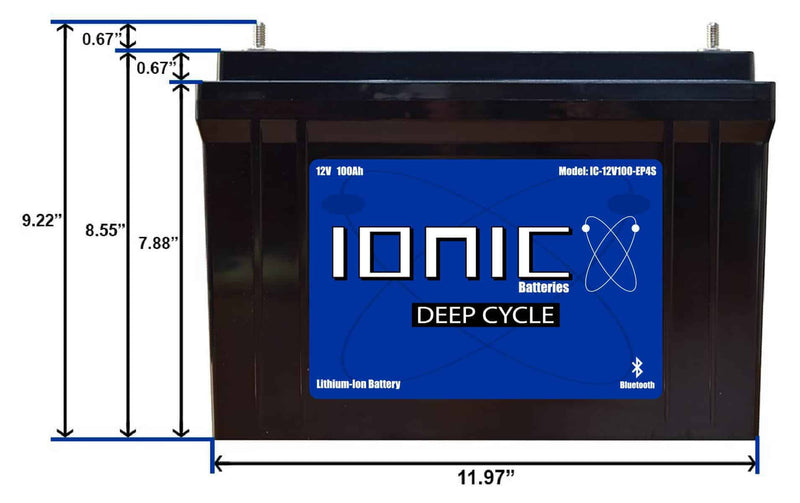 Chargez l'image dans la visionneuse de la galerie, Batterie à décharge profonde 12V 100Ah avec Bluetooth
