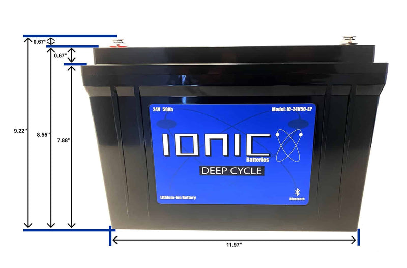 Chargez l'image dans la visionneuse de la galerie, Batterie à décharge profonde 24V 50Ah avec Bluetooth
