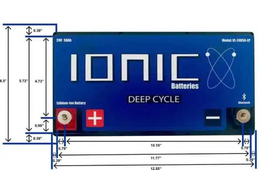 Batterie à décharge profonde 24V 50Ah avec Bluetooth