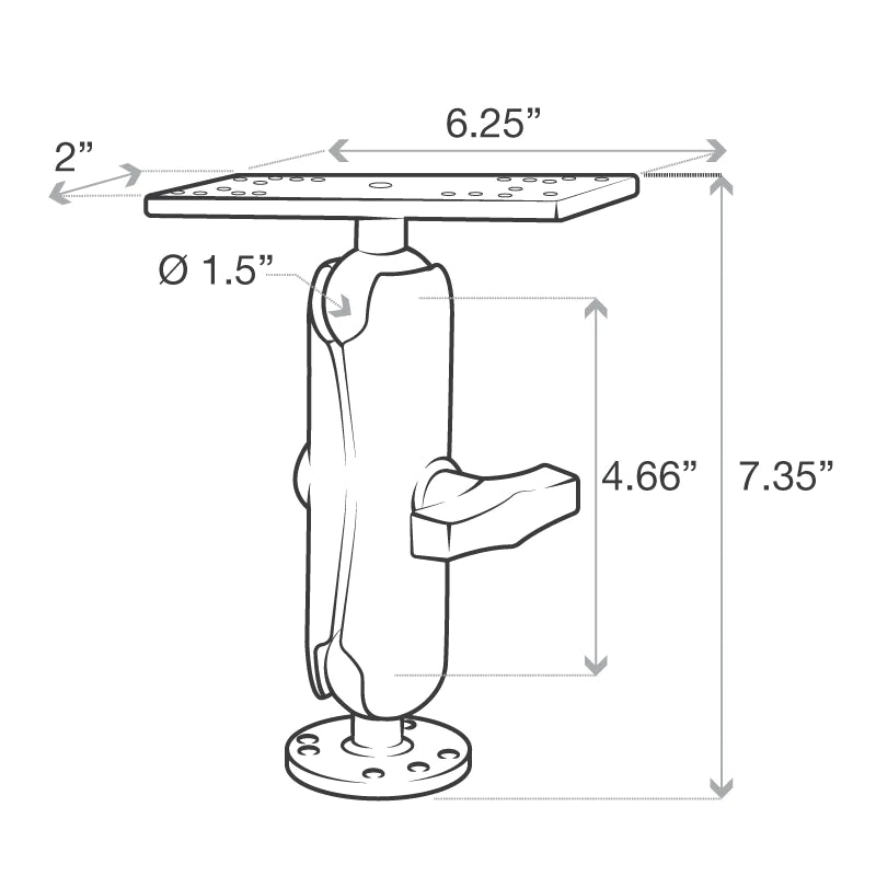 Load image into Gallery viewer, RAM-111U - RAM Mounts Universal Fishfinder Mount
