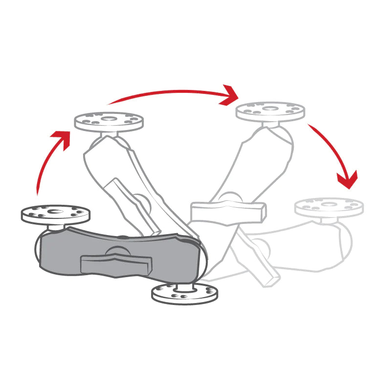 Load image into Gallery viewer, RAM-201U - RAM Mounts Medium Double Socket Arm for 1.5" Ball Bases
