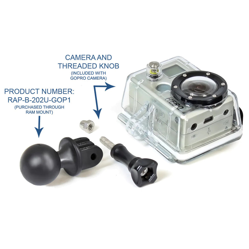 Load image into Gallery viewer, RAP-B-202U-GOP1 - RAM Mounts Universal Action Camera 1â€ Ball Adapter
