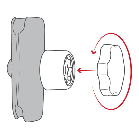 RAP-S-KNOB5U - Bouton de sécurité Pin-Lock RAM Mounts pour bras à douille taille C