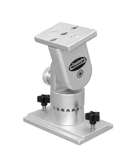 Adjustable Arm Mount With Lift And Turn Base<span> - </span>Silver, 3 inch