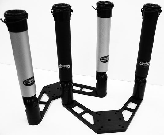 Double Rod Holder With Wing Arm<span> - </span>Black