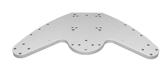 Dual Rod Holder Deep Wing Arm<span> - </span>Silver