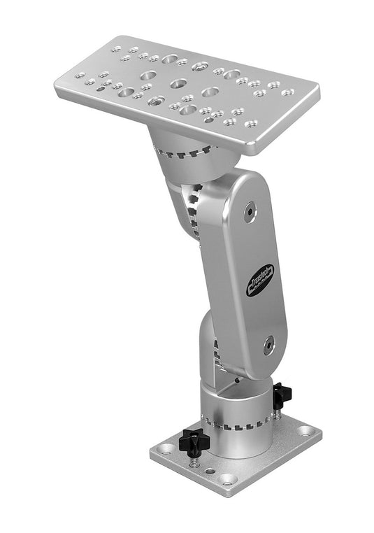 Dual Pivot Electronics Mount<span> - </span>Silver, 10 inch
