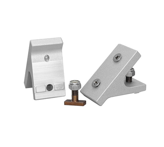 T-Bolt Brackets<span> - </span>45 degrees, Silver