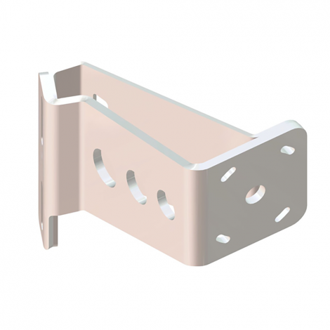 Braced Side Mount to Jackplate 8 inch Setback 6 inch Rise Starboard Side White