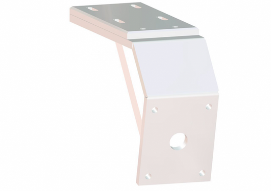 Deck Mount Short-Short 8 inch Aft 6 inch Drop White