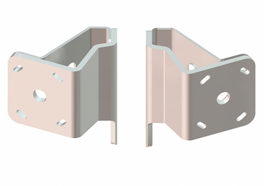 Dual braced Side Mount to Jackplates 2 inch Aft Setback 2 inch Rise Port/Starboard Side White