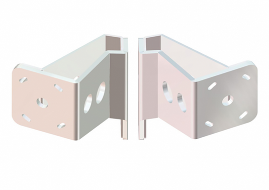 Dual Braced Side Mount to Jackplate 5 inch Setback 4 inch Rise Port/Starboard Side White
