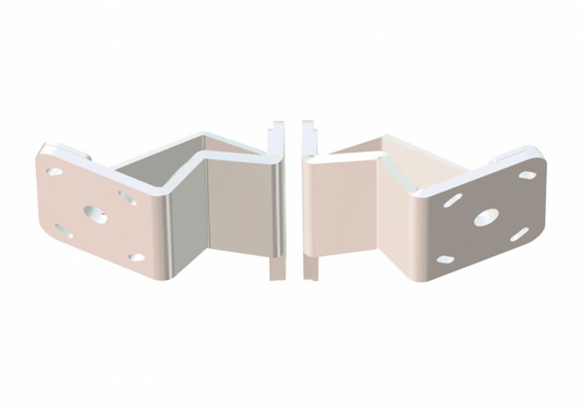Dual Braced Side Mount to Jackplate 2 inch Setback 6 inch Rise Port/Starboard Side White