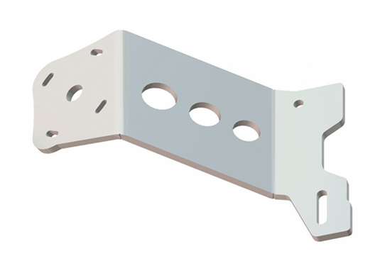 Between Jackplate or Transom and Motor 2 inch Setback 3 inch Rise Port Side White