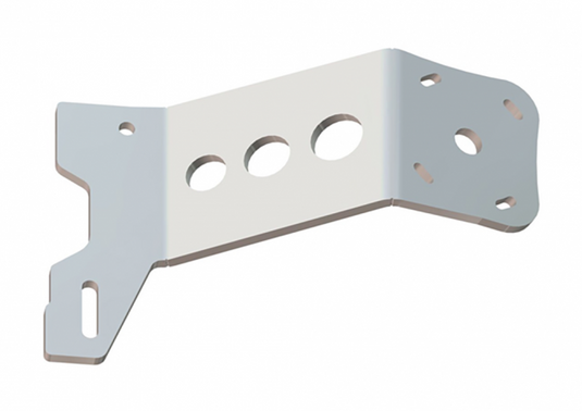 Between Jackplate or Transom and Motor 2 inch Setback 3 inch Rise Starboard Side White