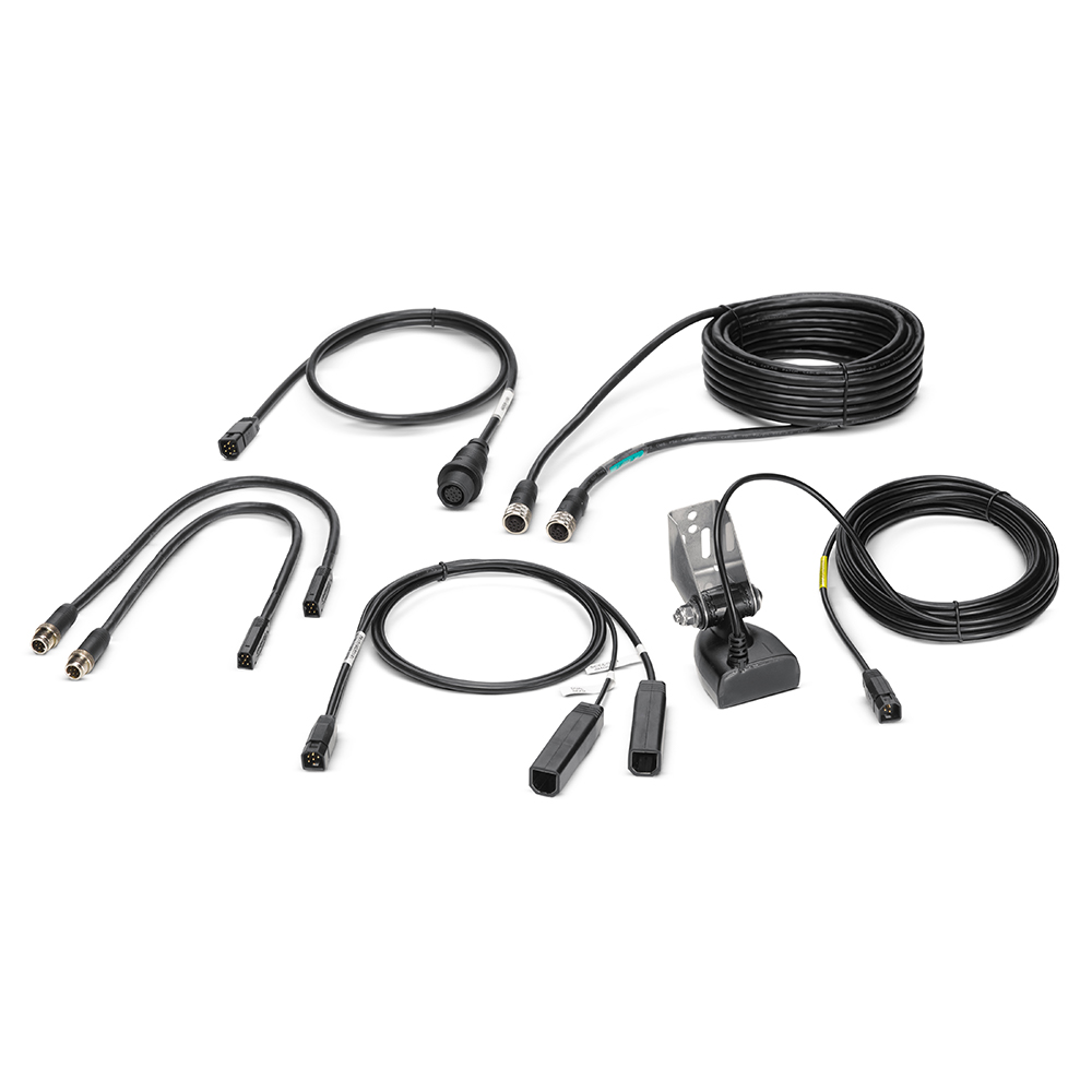 This Humminbird Dual HELIX Starter Kit HWAL Transom kit provides brings it all together- quick and easy. Everything you need to network two Ethernet-equipped HELIX models on an aluminum boat is included.