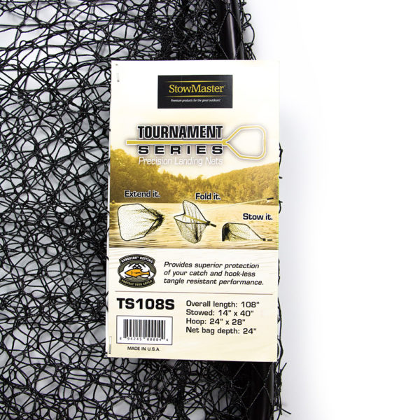 StowMaster TS108S Tournament Series Precision Landing Net, Gold/Black