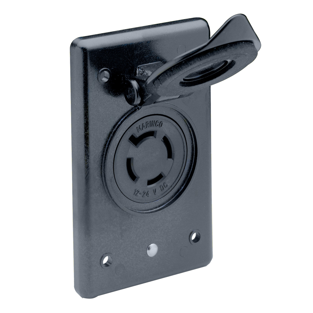 Marinco 4-Wire Locking Receptacle With Flip Lid