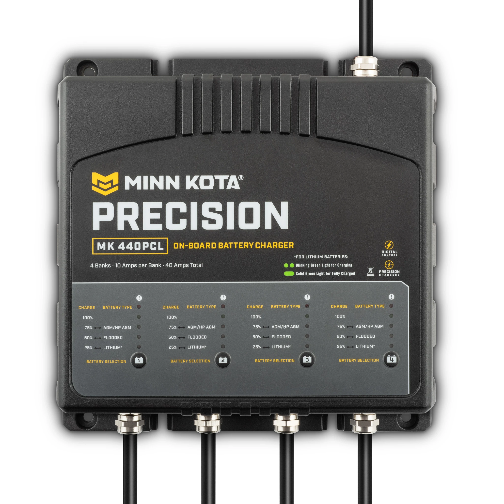 Minn Kota MK-440PCL Precision On-Board Charger 4 Bank 10 Amps